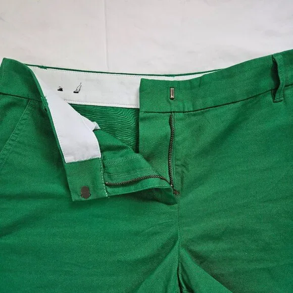 J. Crew 5 Inch Green Cotton Short Size 12 NWOT - Picture 3 of 7